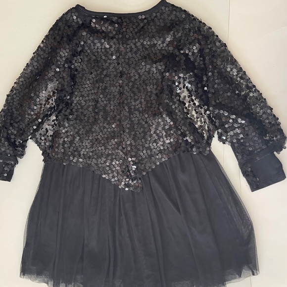 CAT & JACK Black Mesh Sequin Dress Size S 6/6X - Picture 10 of 11